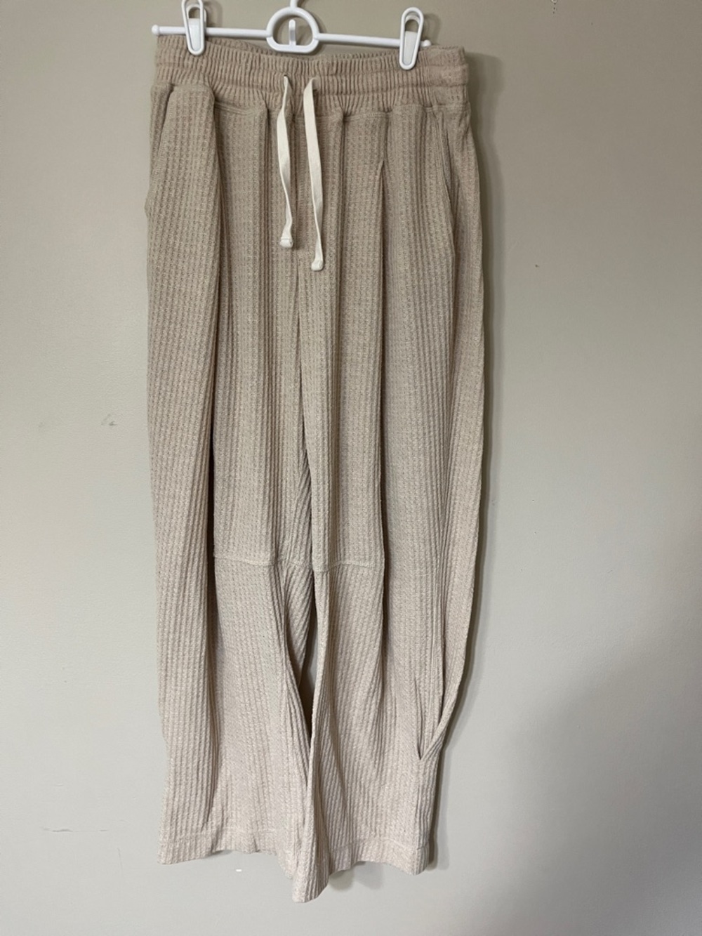 Out From Under  Beige Waffle Knit Lounge Pants and Top